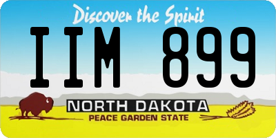 ND license plate IIM899
