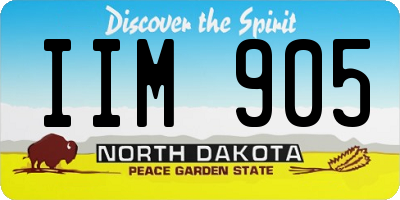 ND license plate IIM905