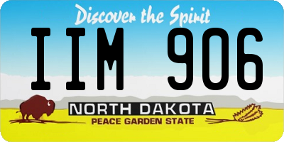 ND license plate IIM906