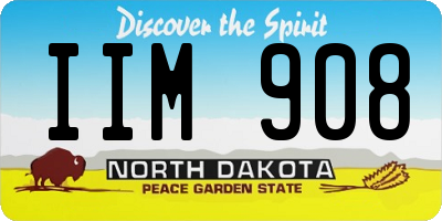 ND license plate IIM908