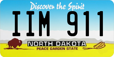 ND license plate IIM911