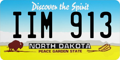 ND license plate IIM913