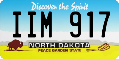 ND license plate IIM917