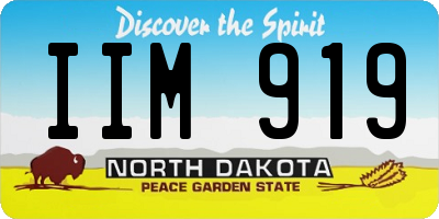 ND license plate IIM919