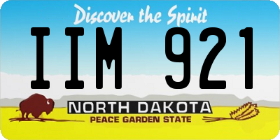 ND license plate IIM921