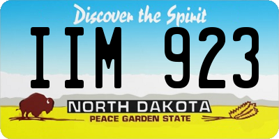 ND license plate IIM923