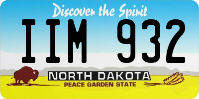 ND license plate IIM932