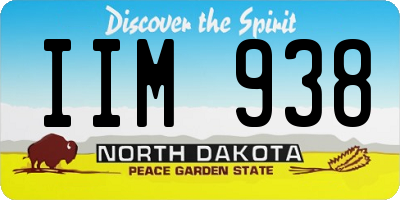 ND license plate IIM938