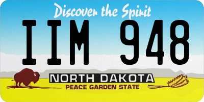 ND license plate IIM948