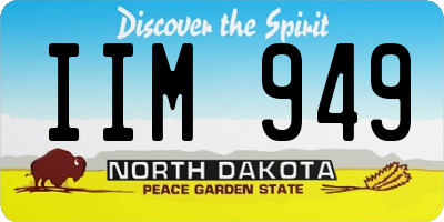 ND license plate IIM949