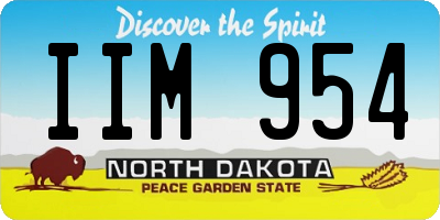 ND license plate IIM954