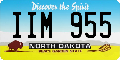 ND license plate IIM955