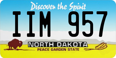 ND license plate IIM957