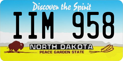 ND license plate IIM958