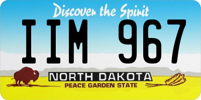 ND license plate IIM967