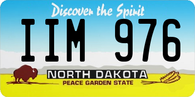 ND license plate IIM976