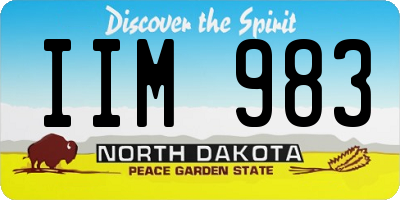 ND license plate IIM983
