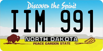 ND license plate IIM991