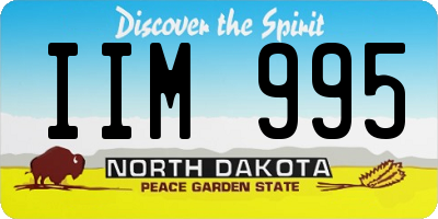 ND license plate IIM995