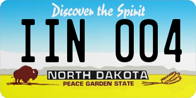 ND license plate IIN004