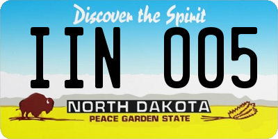 ND license plate IIN005
