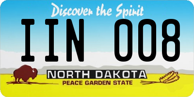 ND license plate IIN008