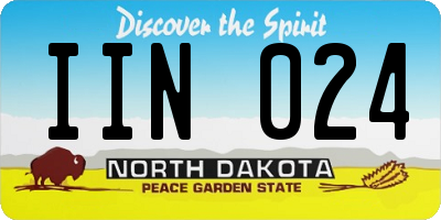 ND license plate IIN024