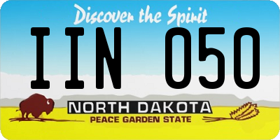 ND license plate IIN050