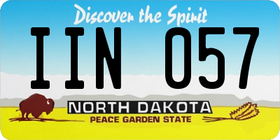 ND license plate IIN057