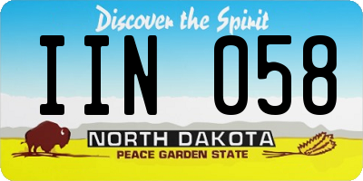 ND license plate IIN058