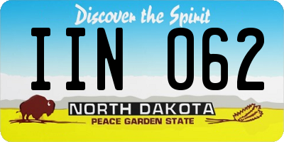 ND license plate IIN062