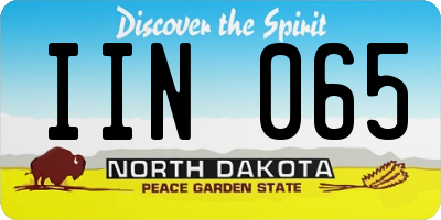 ND license plate IIN065