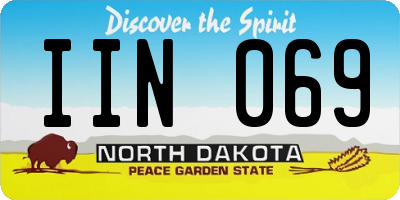 ND license plate IIN069