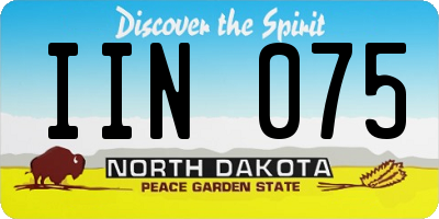ND license plate IIN075