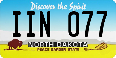 ND license plate IIN077