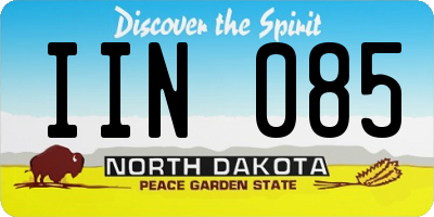 ND license plate IIN085