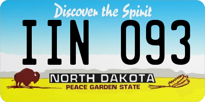 ND license plate IIN093