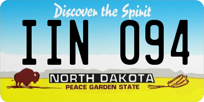 ND license plate IIN094