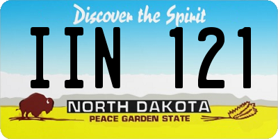 ND license plate IIN121
