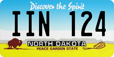 ND license plate IIN124