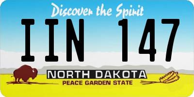 ND license plate IIN147