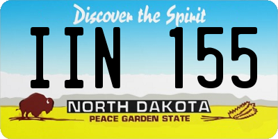 ND license plate IIN155