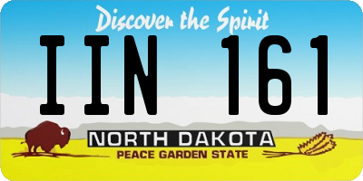 ND license plate IIN161
