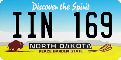 ND license plate IIN169
