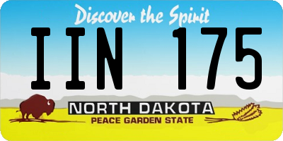 ND license plate IIN175