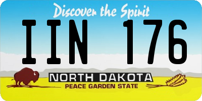 ND license plate IIN176