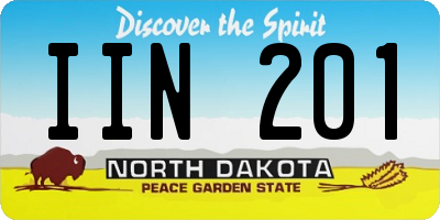 ND license plate IIN201