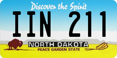 ND license plate IIN211