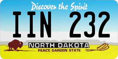 ND license plate IIN232