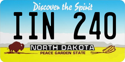 ND license plate IIN240